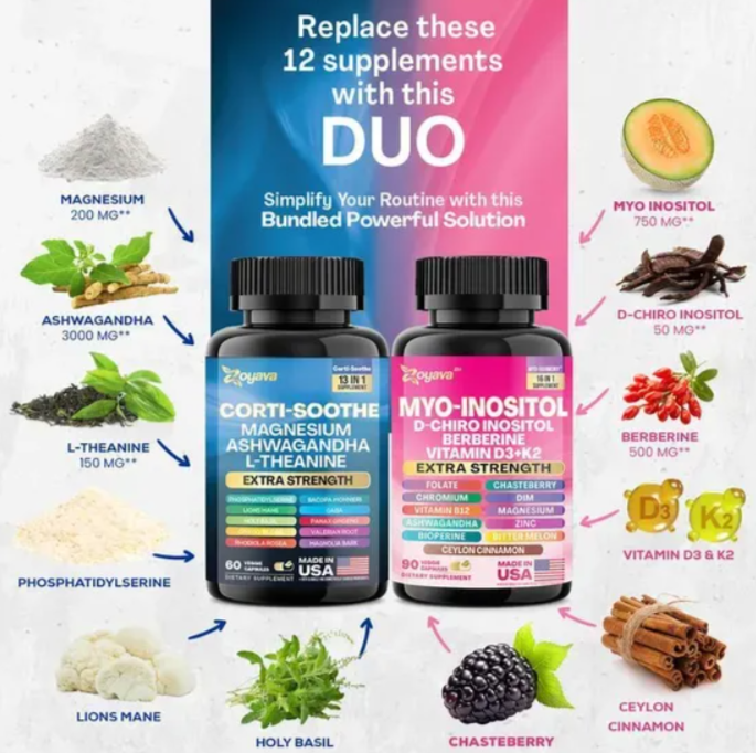 KIT INOSITOL CORTISOL PAQUETE 2 PCS