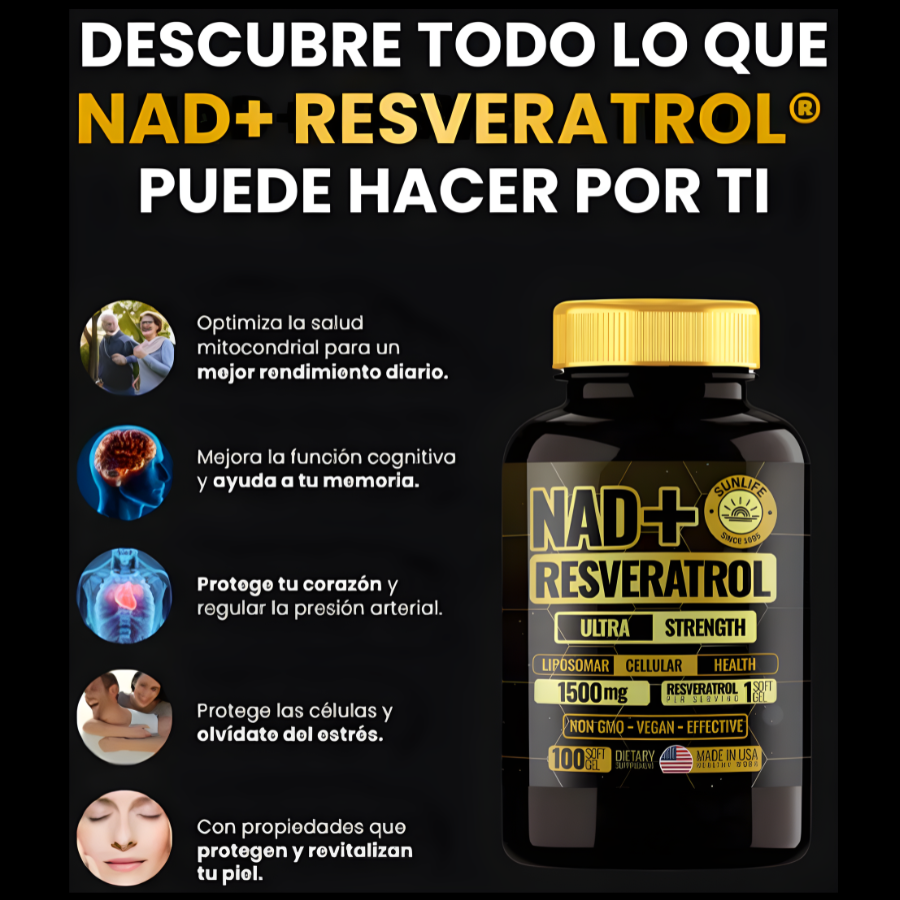 Suplemento Nad + resveratrol 100 Capsulas
