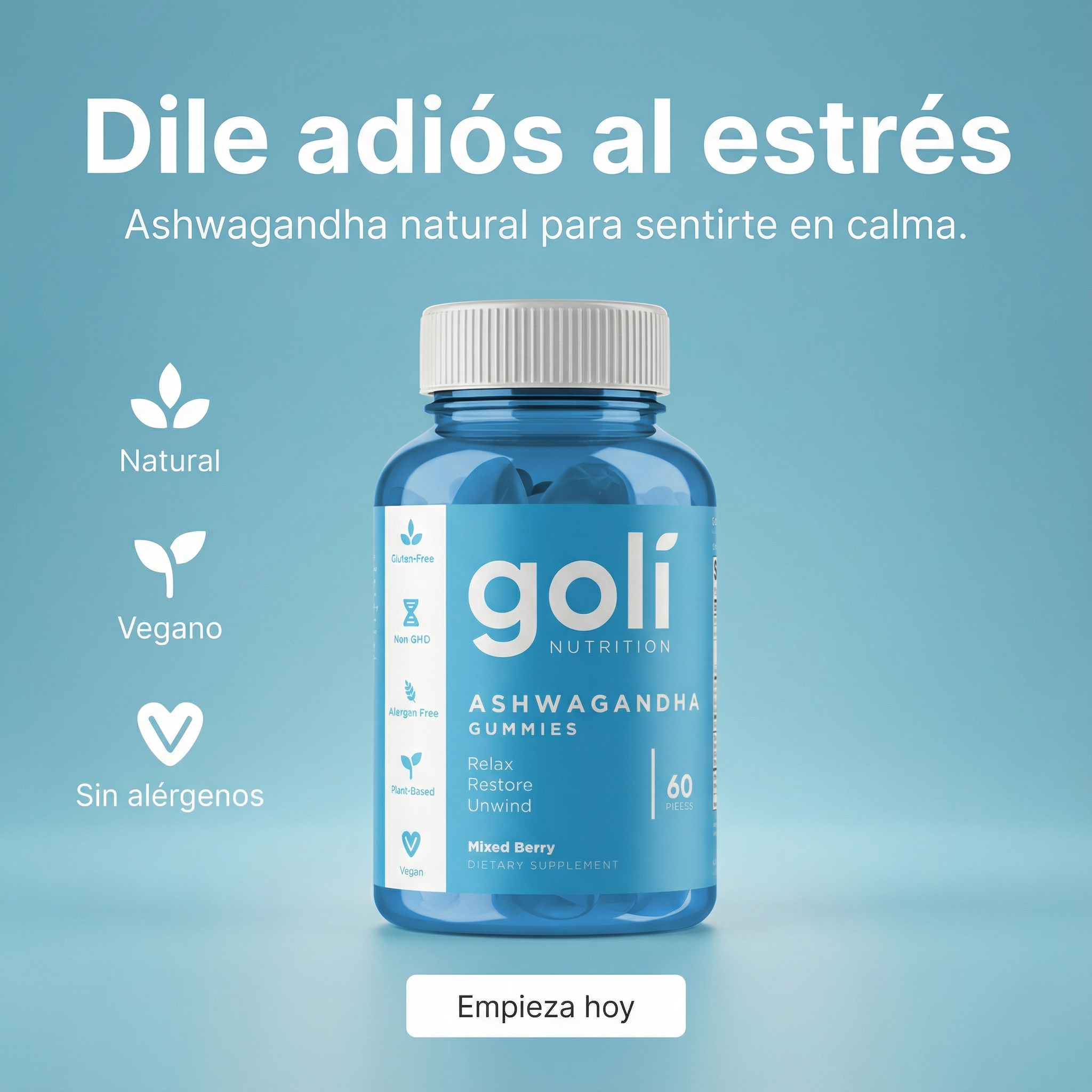 Suplemento Goli Ashwaganda 60 Gomas